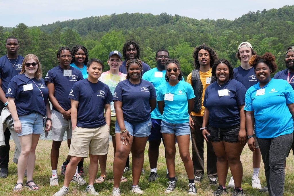 Engage Arkansas Americorps members standing for a picture after helping their community.